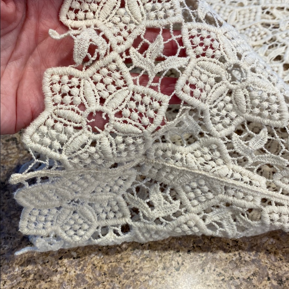 Coldwater Creek Short Sleeve Cream or Off White Open Knit Sweater Top XS/S - Picture 10 of 16
